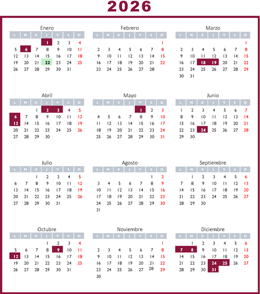 Calendario Laboral FEMEVAL