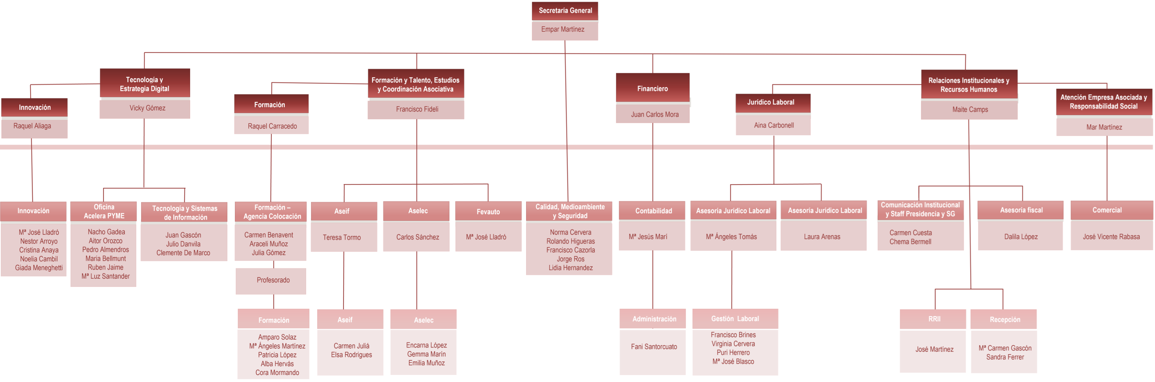 Organigrama Funcional de FEMEVAL