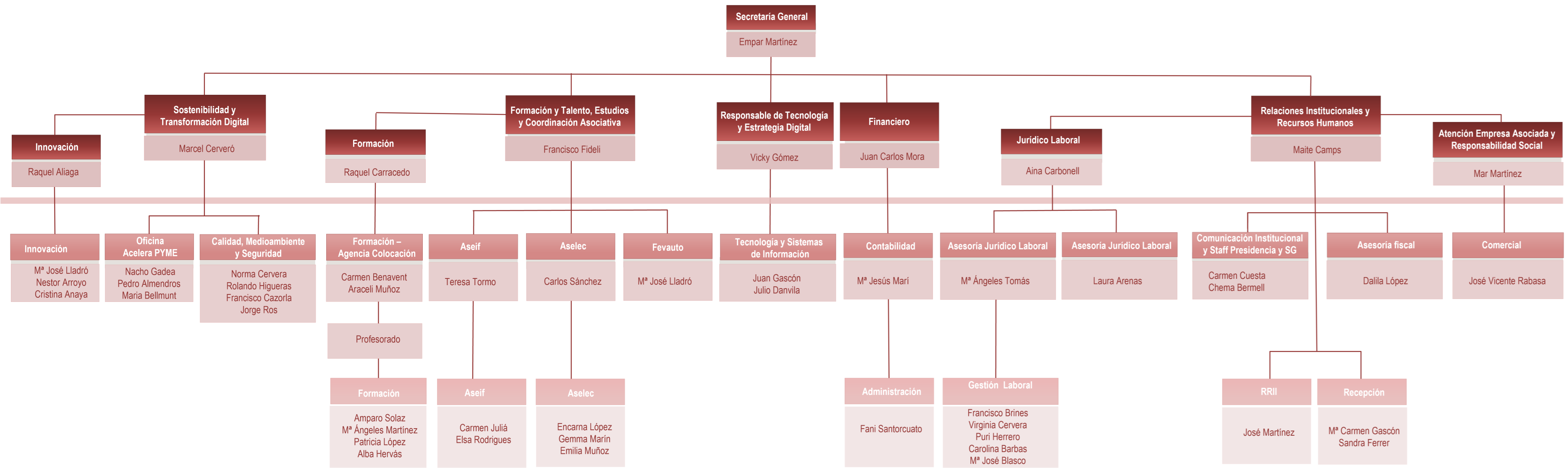 Organigrama Funcional de FEMEVAL